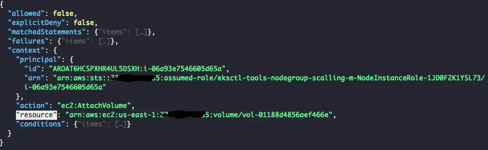 Exemple d'un message AWS décodé